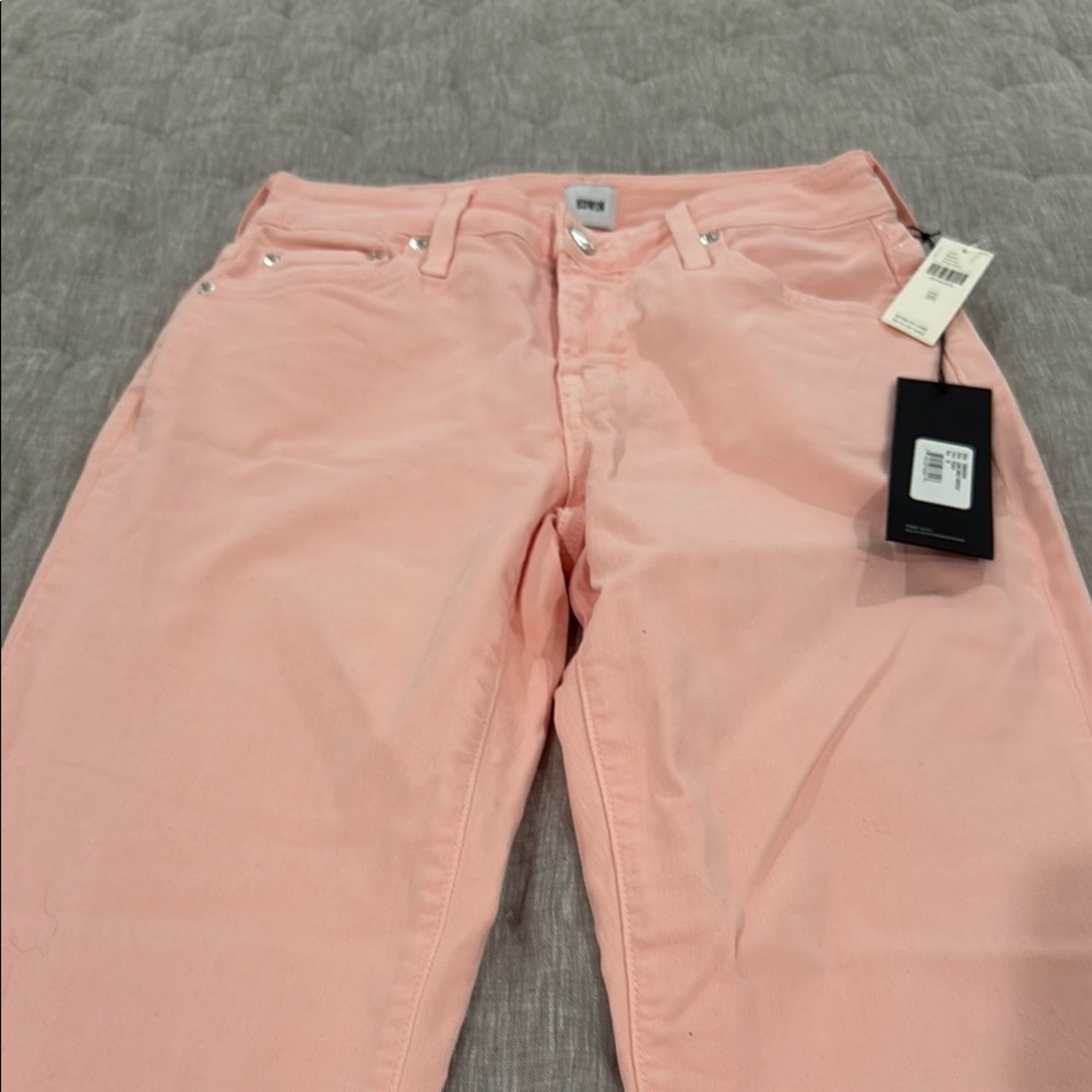 Edwin Women's Cropped Jeans in Light Pink